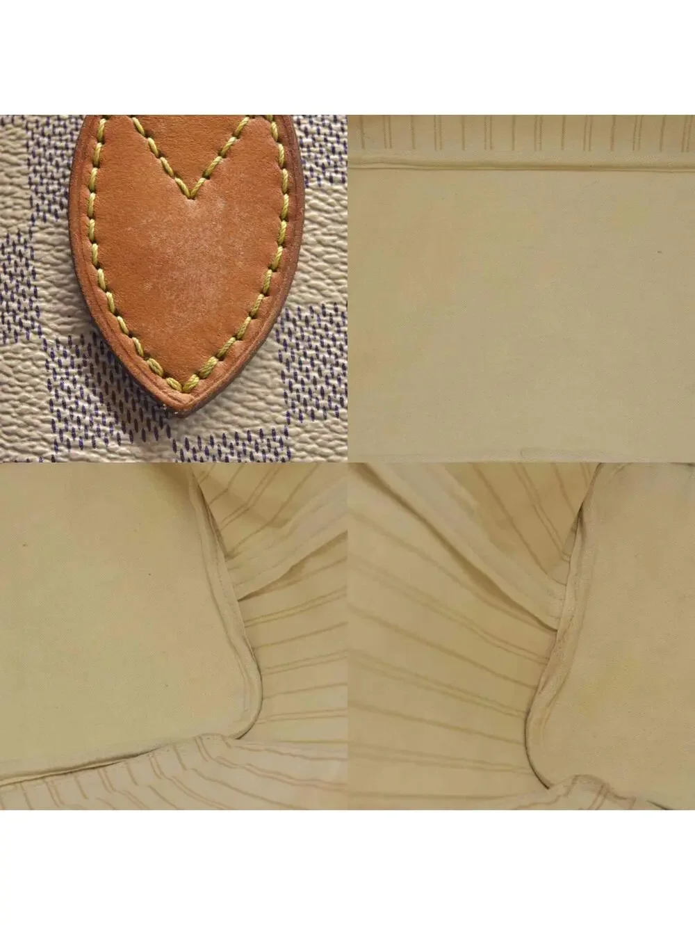 $2170 Louis Vuitton Damier Azur Neverfull MM AR0115